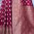 pink & gold-toned ethnic motifs woven design zari saree