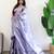 Purple tissue saree with blouse
