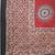 maroon striped crepe block print saree