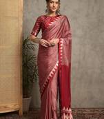 red striped saree with blouse