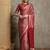 red striped saree with blouse
