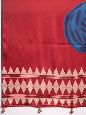 red striped saree with blouse 5
