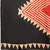 black striped printed crepe block print saree with unstitched blouse piece