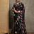 black printed saree with blouse