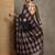 black printed saree with blouse