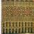 green floral printed crepe block print saree