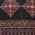 maroon striped crepe block print saree