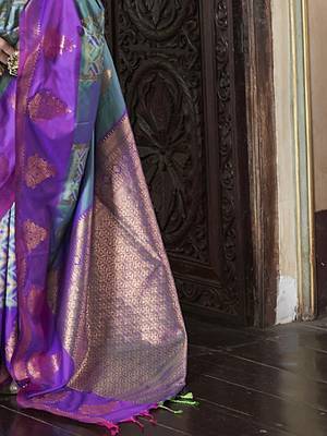 purple banarasi sarees 4
