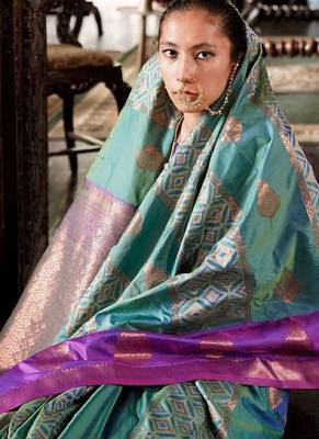 purple banarasi sarees 5