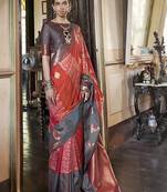 pink banarasi sarees with blouse