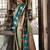 green ethnic motifs embroidered designer saree