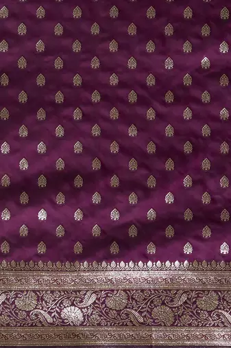 purple ethnic motifs woven design zari kanjeevaram silk blend saree