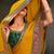 yellow ethnic motifs heavy work saree