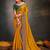 yellow ethnic motifs heavy work saree