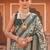 Grey ethnic motifs zari silk blend pochampally saree