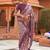 Grey ethnic motifs zari silk blend pochampally saree