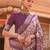 Grey ethnic motifs zari silk blend pochampally saree
