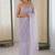 lavender embellished sequinned net heavy work saree