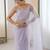 lavender embellished sequinned net heavy work saree