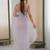 lavender embellished sequinned net heavy work saree
