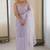 lavender embellished sequinned net heavy work saree
