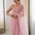 pink embellished sequinned net heavy work saree