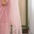 pink embellished sequinned net heavy work saree