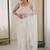 white embellished sequinned net heavy work saree