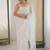 white embellished sequinned net heavy work saree