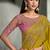 mustard mehndi crape with banglori work blouse party wear saree