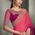 shaded magenta satin chiffon banglori work blouse party wear saree