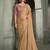 cream satin georgette with banglori work blouse party wear saree
