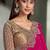 rani pink crape with tussar work blouse party wear saree