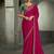 burgundy satin chiffon with tussar work blouse party wear saree