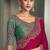 burgundy satin chiffon with tussar work blouse party wear saree