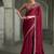 wine tissue satin with tussar work blouse party wear saree