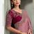 onion pink satin georgette with georgette work blouse party wear saree