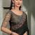 black chiffon with banglori work blouse party wear saree