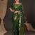 Green woven design zari silk blend banarasi saree