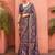 Navy blue ethnic motifs zari silk blend banarasi saree