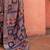 Navy blue ethnic motifs zari silk blend banarasi saree