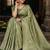lime woven design zari art silk blend banarasi saree