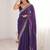 Purple woven design zari designer saree