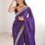 Purple woven design zari designer saree