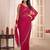 pink striped georgette designer saree
