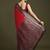 red ethnic motifs woven design zari saree with matching blouse