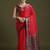red ethnic motifs woven design zari saree with matching blouse