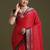 red ethnic motifs woven design zari saree with matching blouse