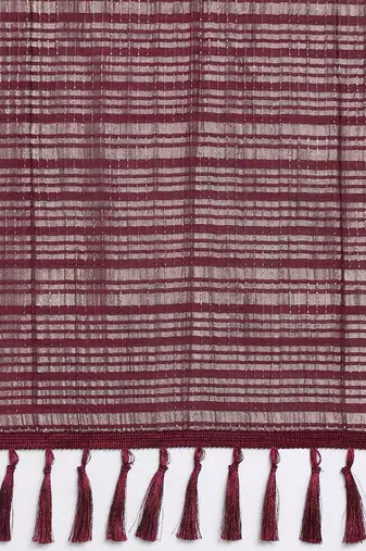 red ethnic motifs woven design zari saree with matching blouse