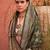 Green ethnic motifs zari silk blend banarasi saree